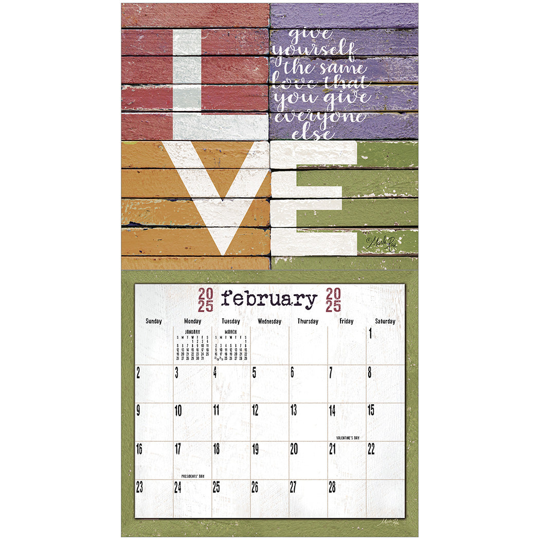 2025 Legacy Words To Live By - Deluxe Wall Calendar