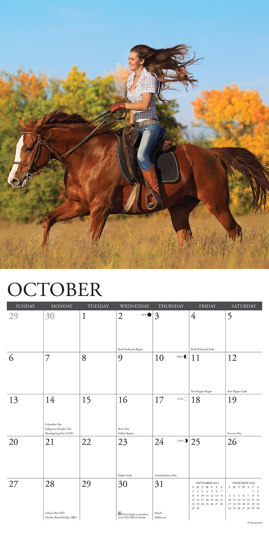 2024 Cowgirls - Square Wall Calendar