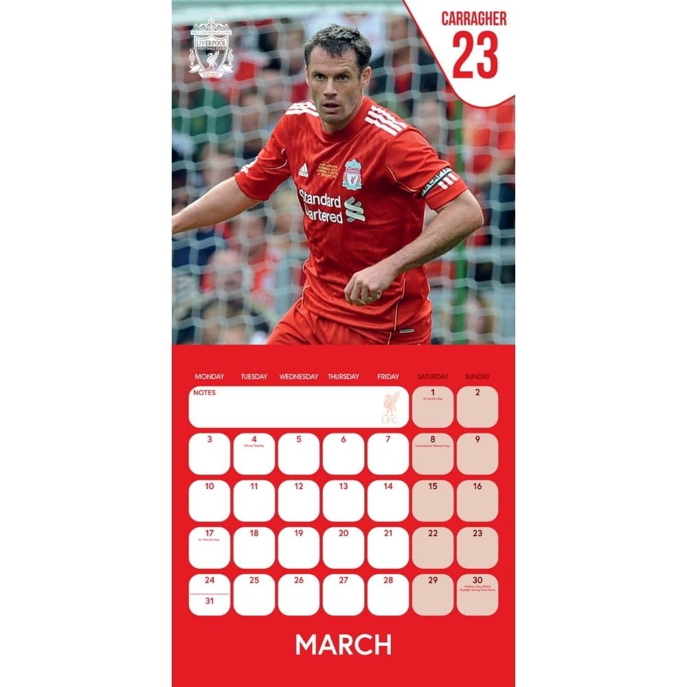 2025 Liverpool Fc Legends - Square Wall Calendar