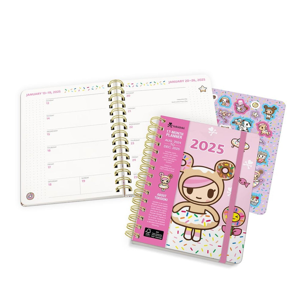 2025 Tokidoki Donutella - Deluxe Compact Flexi Weekly & Monthly Diary/Planner