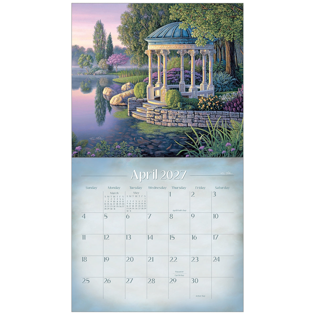 2027 Peace And Tranquility - Deluxe Wall Calendar by Mark Keathley
