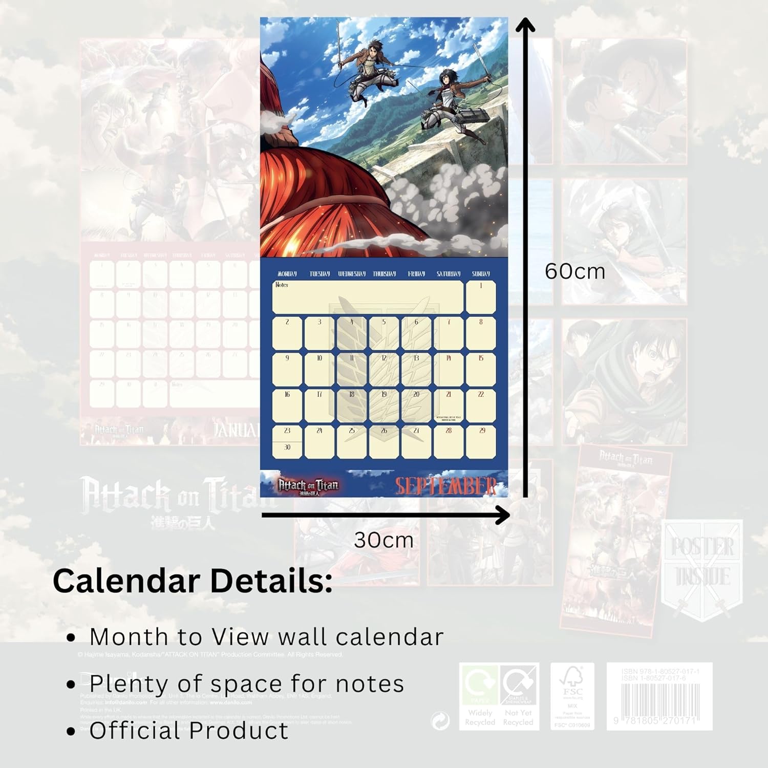 2024 Attack On Titan - Square Wall Calendar  SOLD OUT