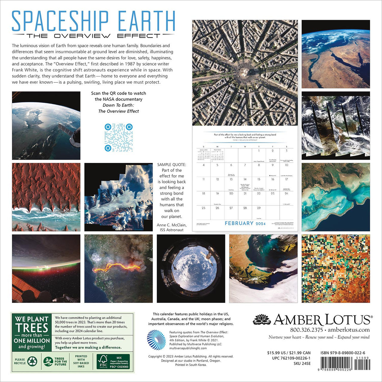 2024 Spaceship Earth - Square Wall Calendar  SOLD OUT