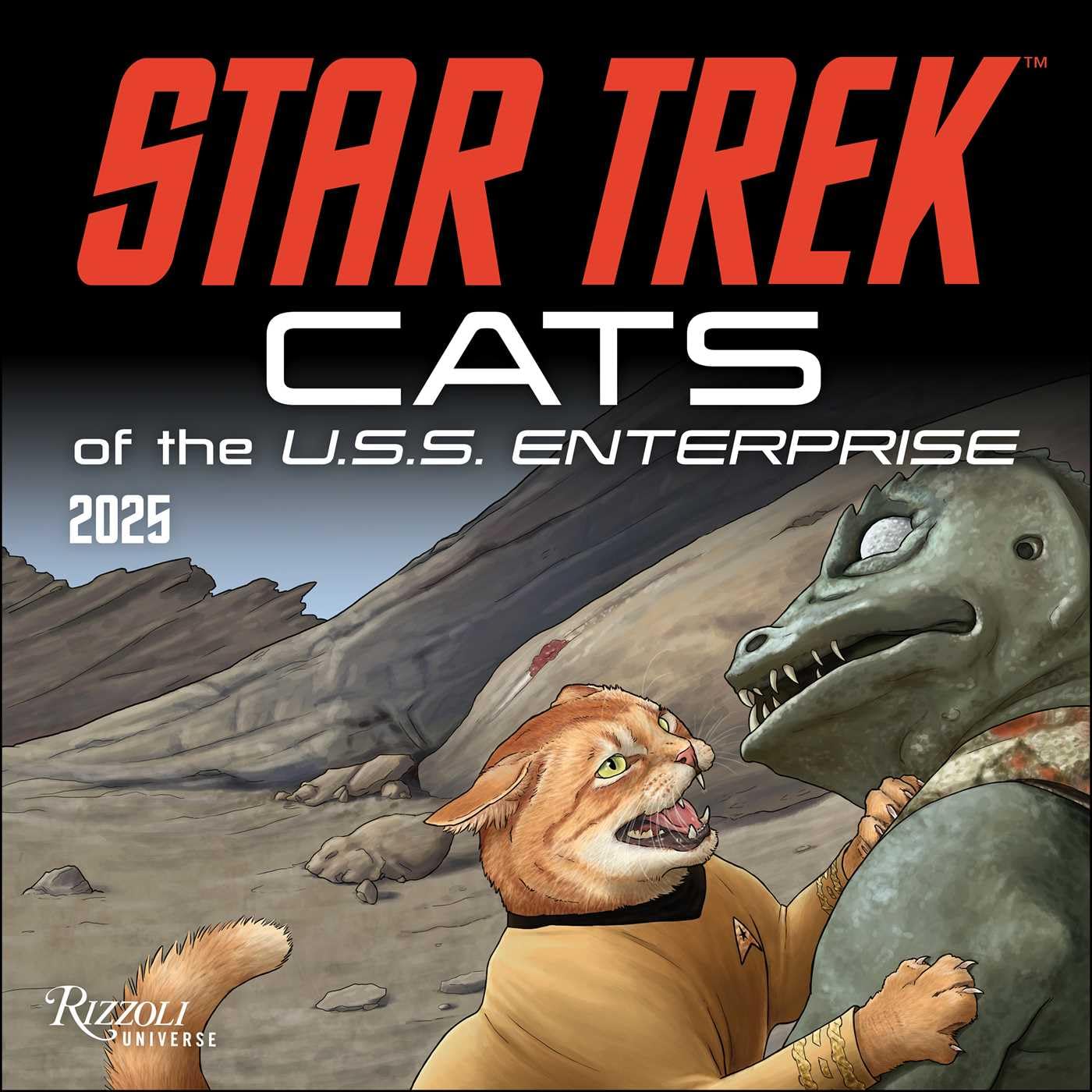 2025 Star Trek Cats of the U.S.S. Enterprise - Square Wall Calendar