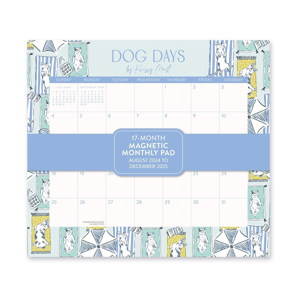 2025 Dog Days - Monthly Magnetic Pad Calendar