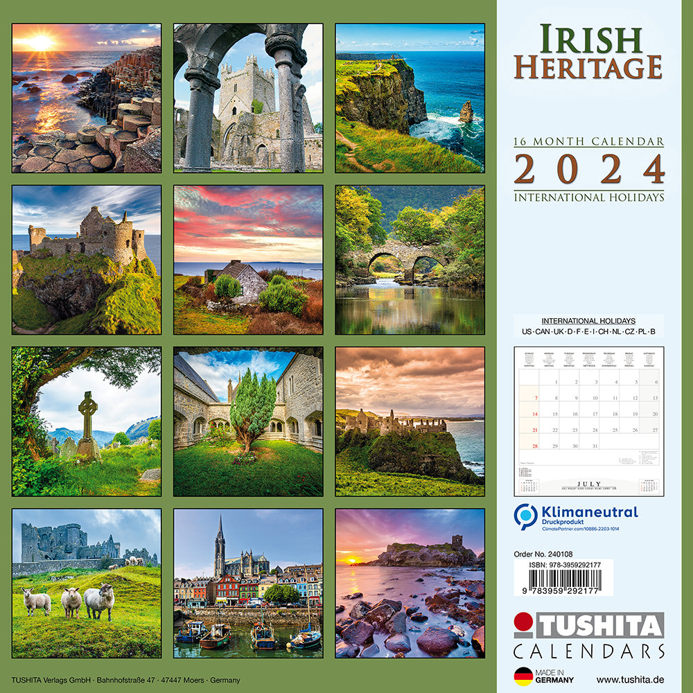 2024 Irish Heritage - Square Wall Calendar