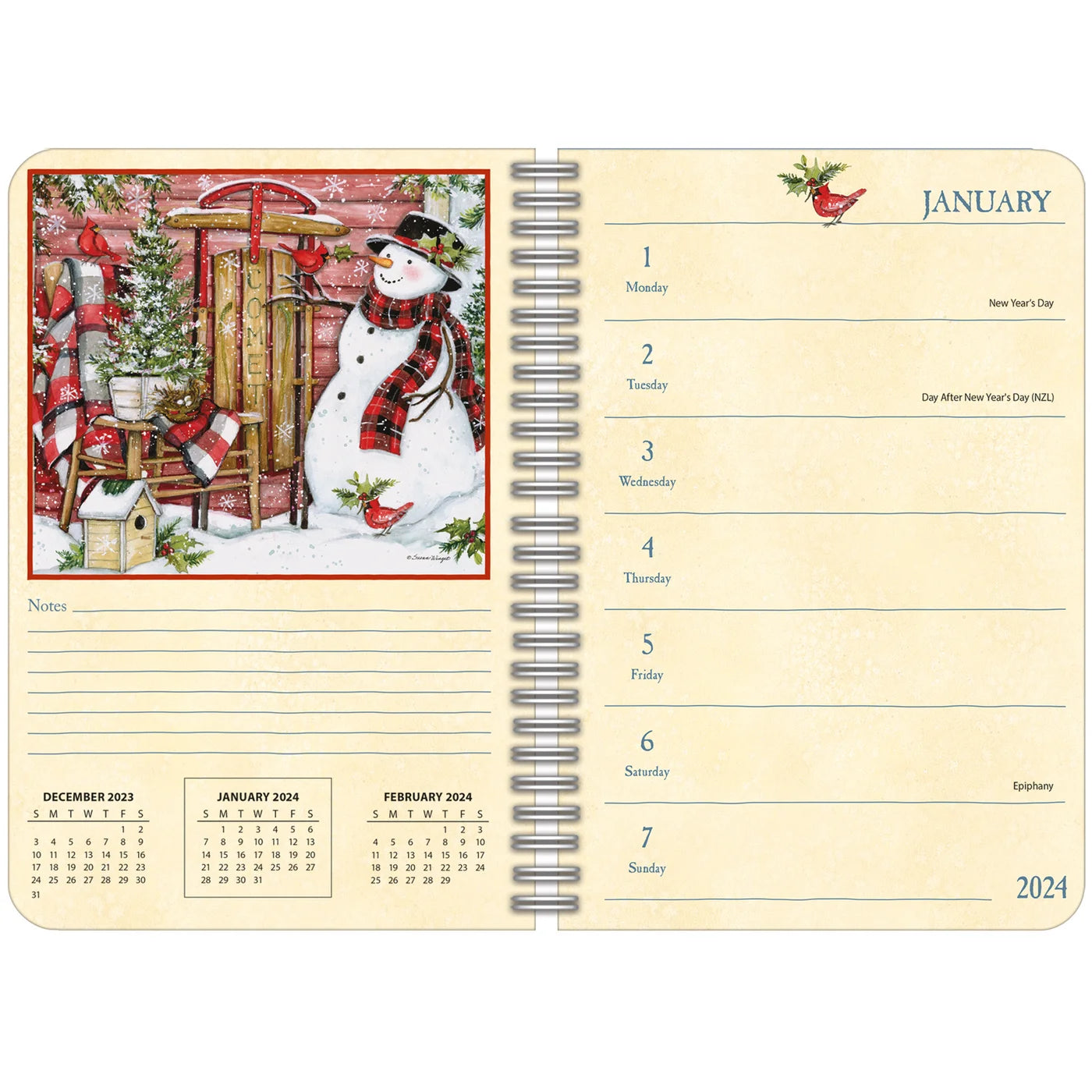 2024 LANG Heart & Home - Monthly Engagement Diary/Planner