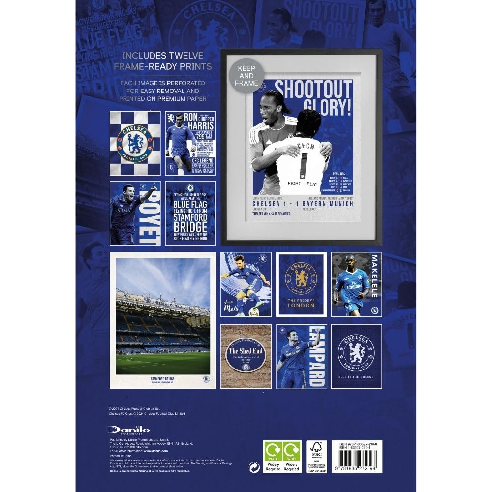 2025 Chelsea Fc - A3 Deluxe Wall Calendar