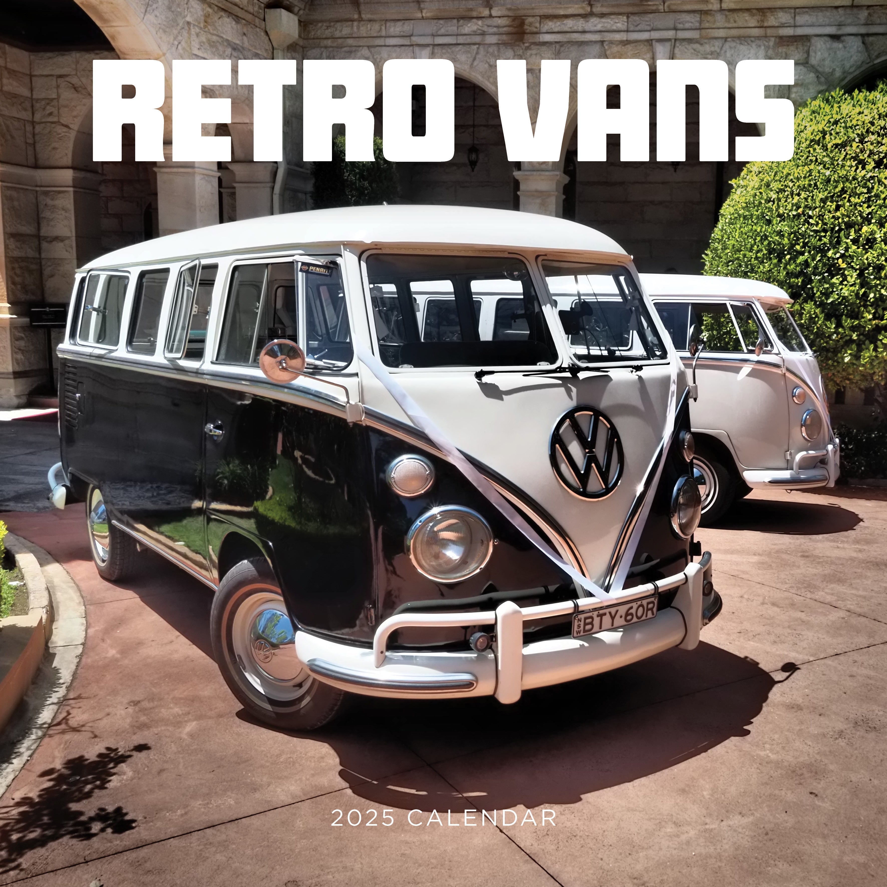 2025 Retro Vans - Square Wall Calendar