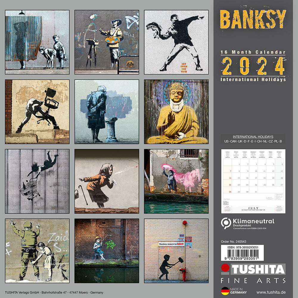2024 Banksy (Tushita) - Square Wall Calendar
