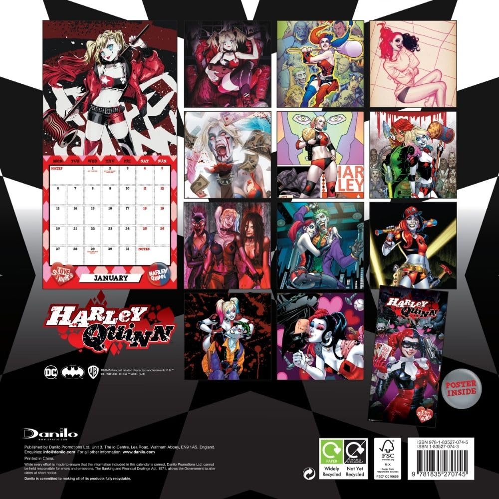 2025 Harley Quinn - Square Wall Calendar