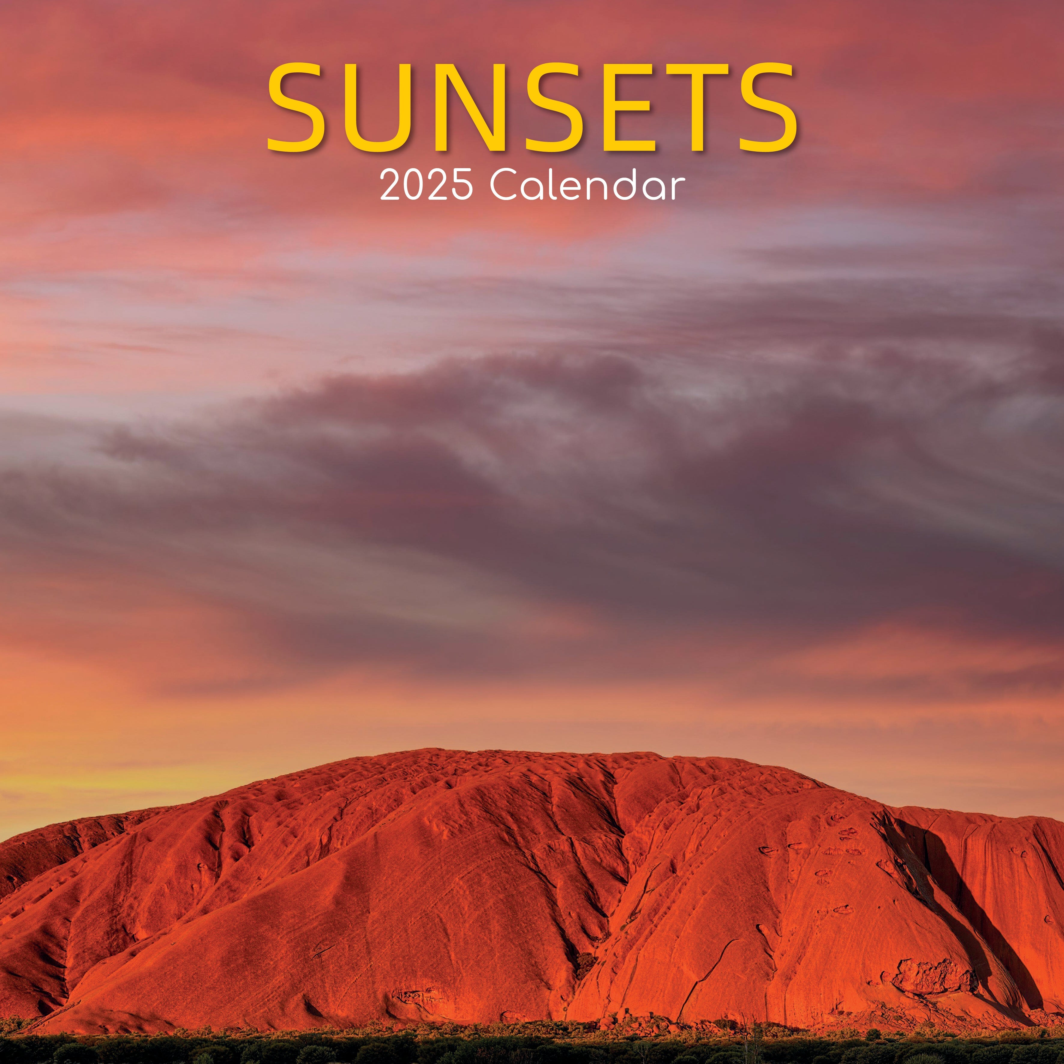 2025 Sunsets - Square Wall Calendar