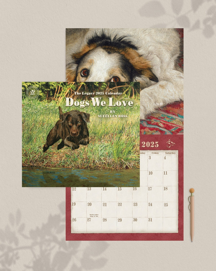 2025 Legacy Dogs We Love - Deluxe Wall Calendar