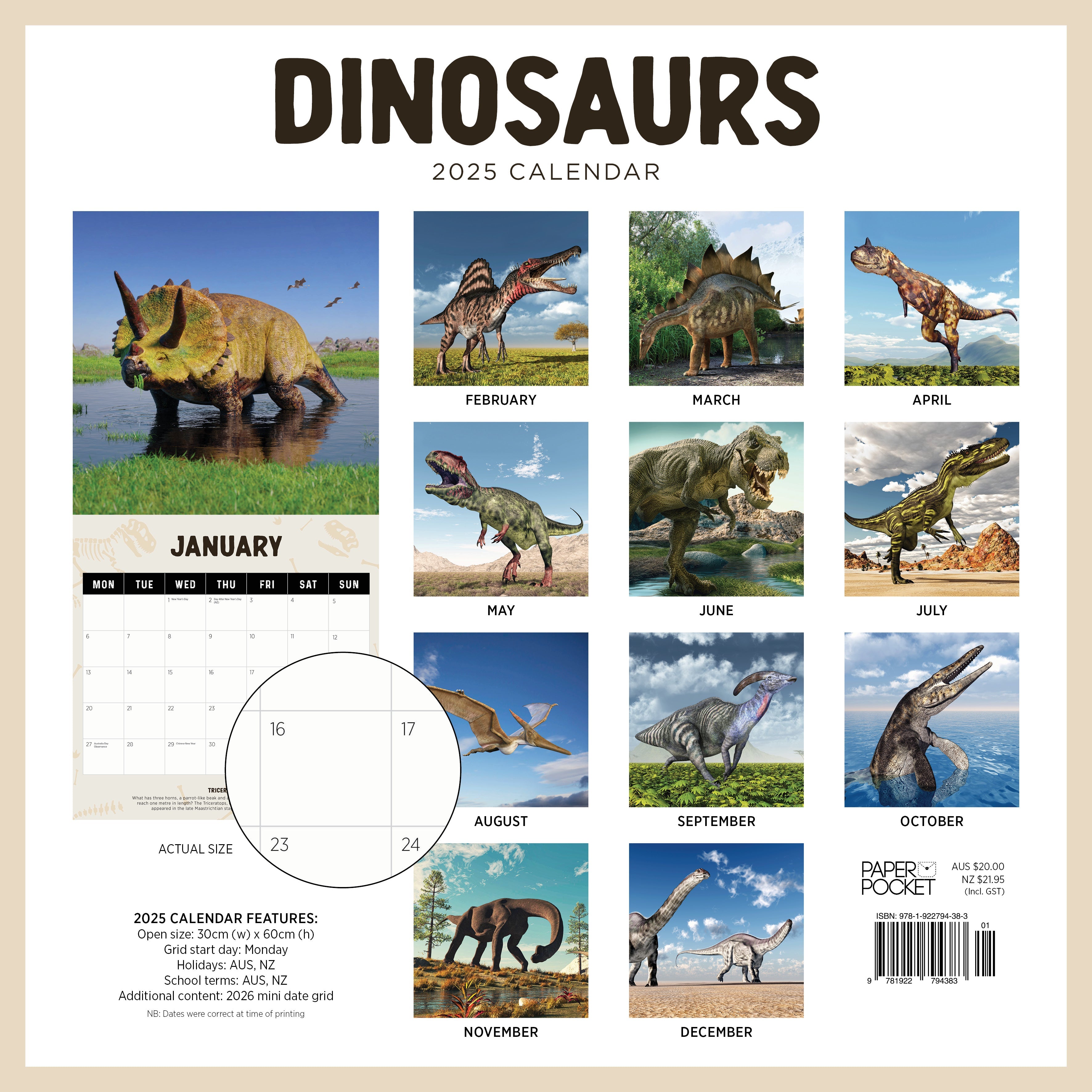 Dinosaur Desk Calendar 2025 Images References :