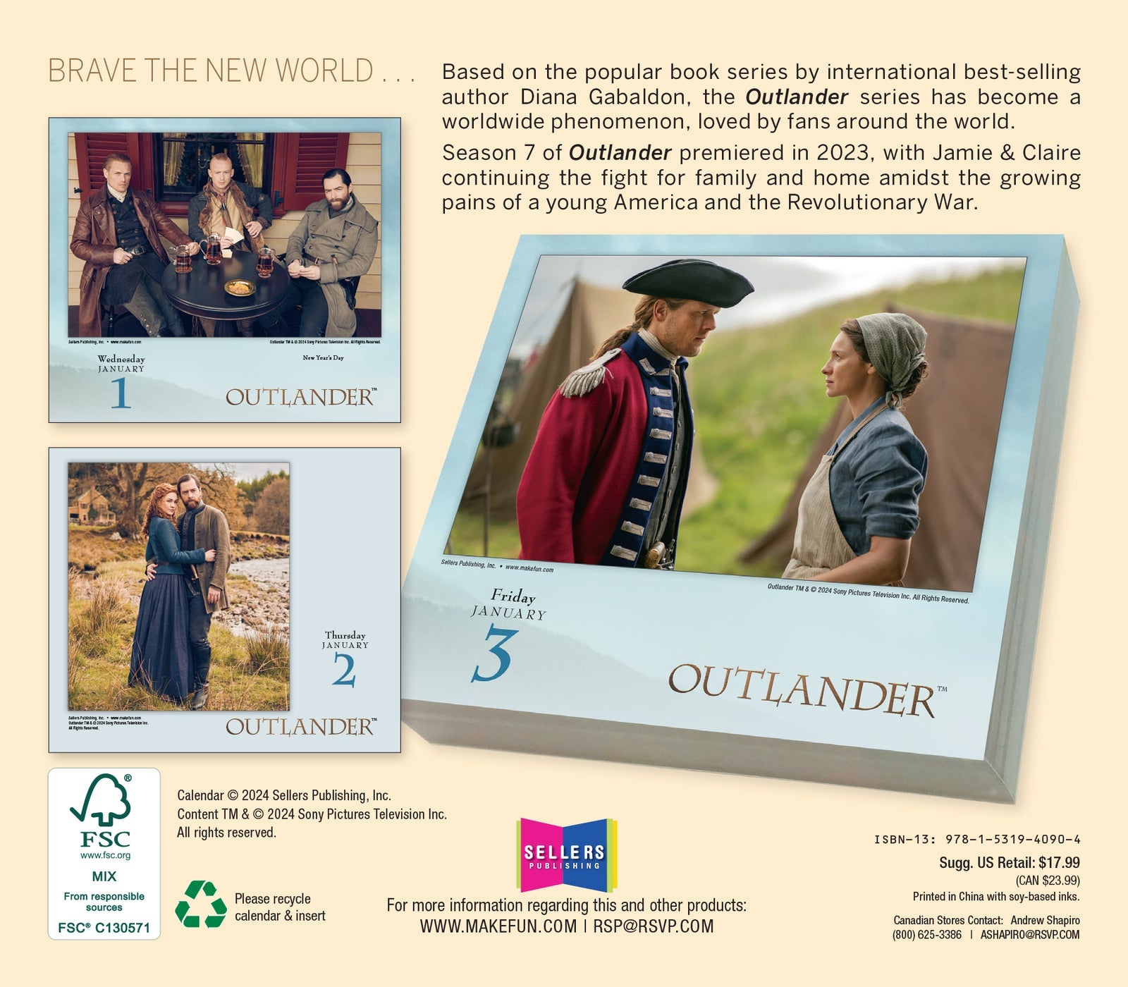 2025 Outlander - Daily Boxed Page-A-Day Calendar