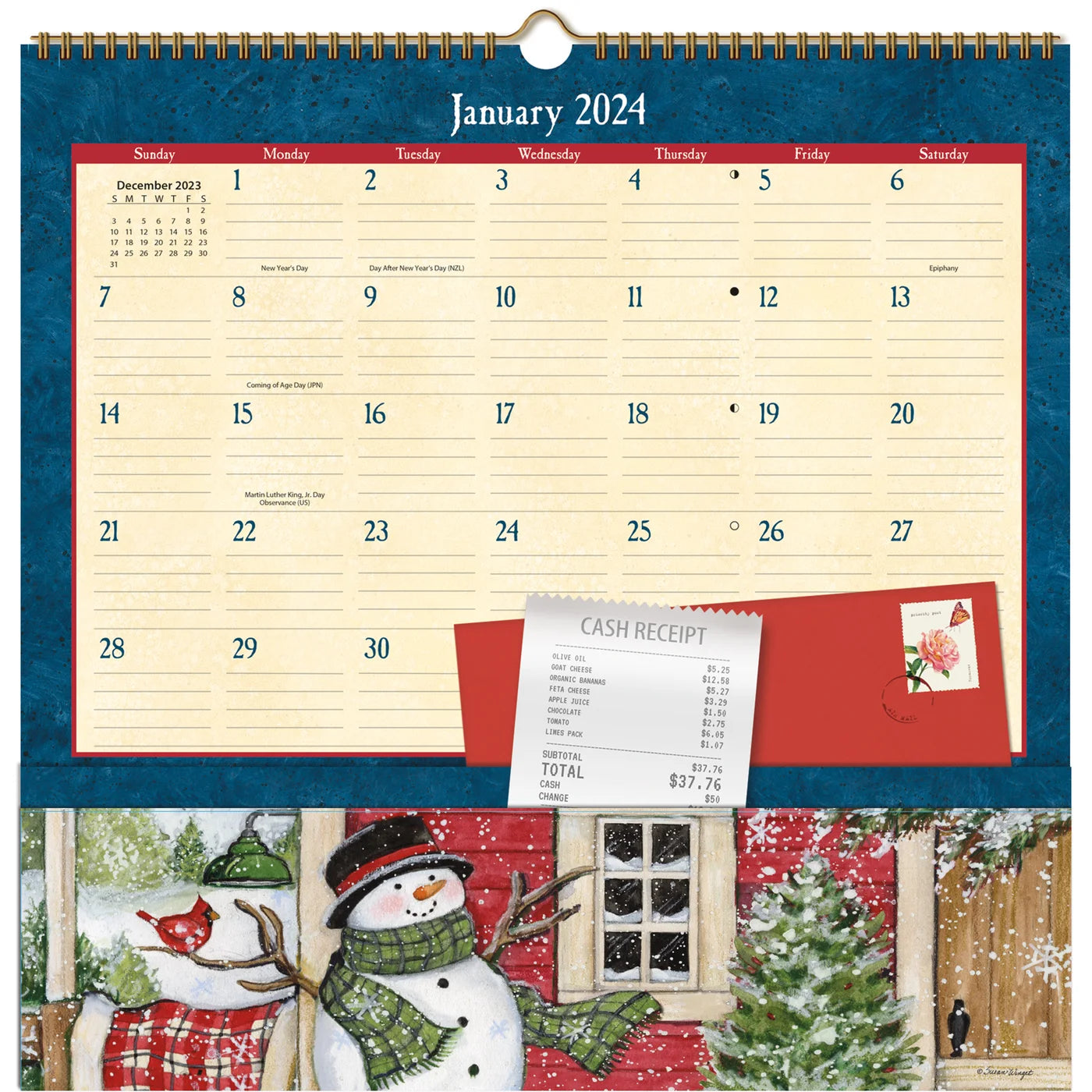 2024 Heart & Home - Note Nook Square Wall Calendar