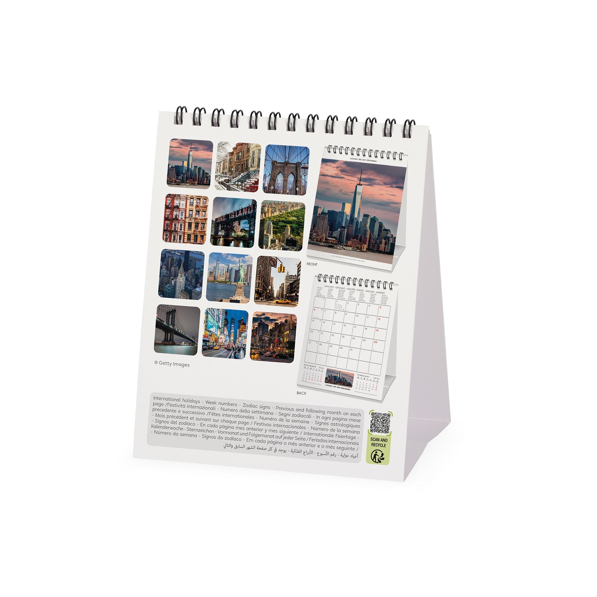 New York Desk Calendar 2025