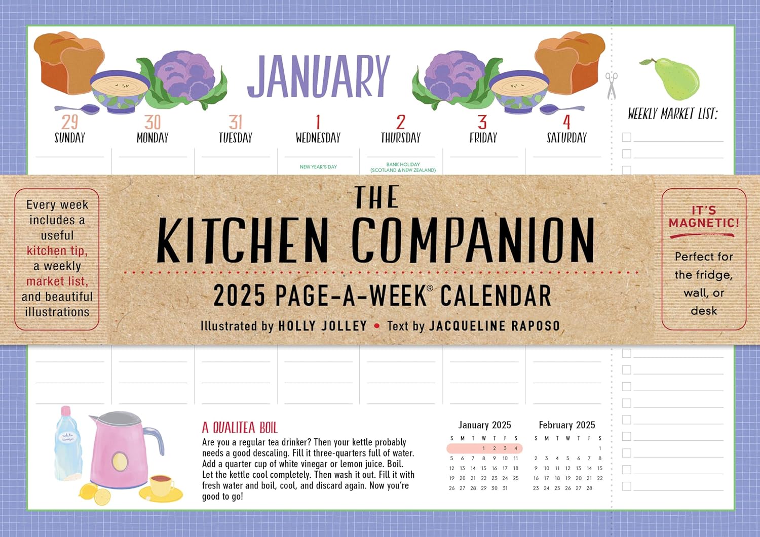 2025 The Kitchen Companion - Weekly Magnetic Pad Calendar