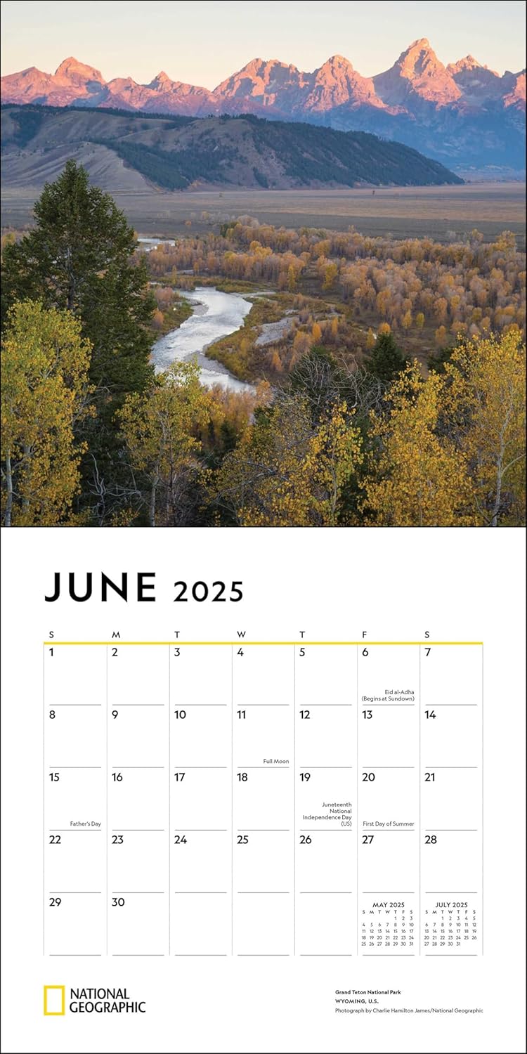 2025 National Geographic: National Parks - Square Wall Calendar