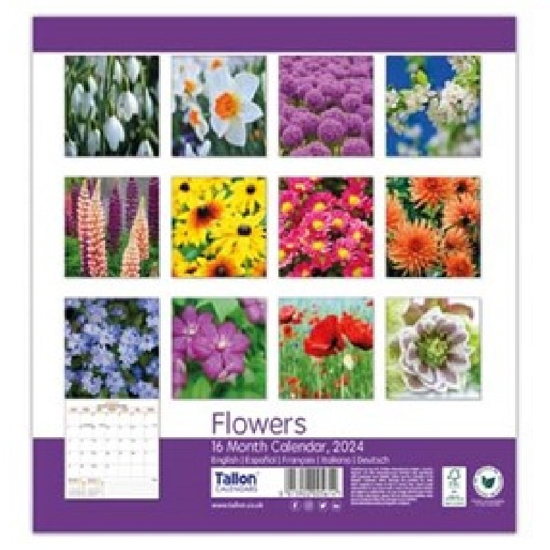 2024 Bouquets - Square Wall Calendar