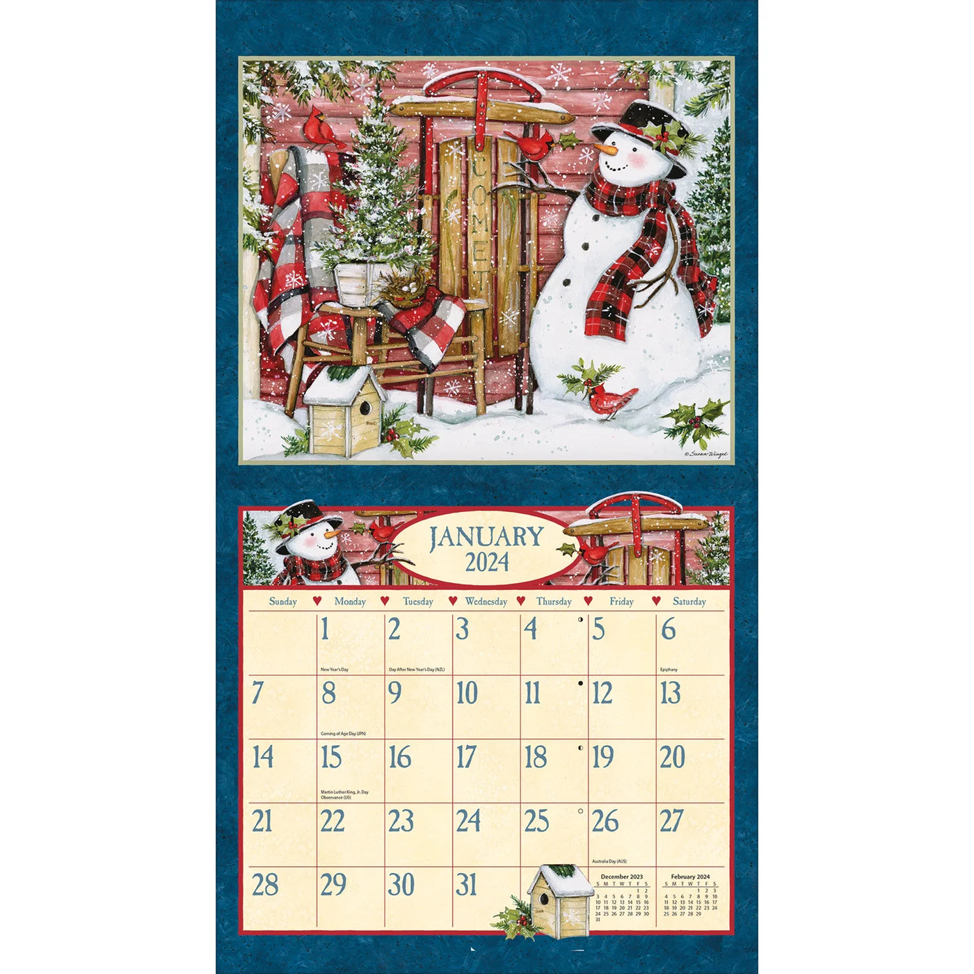 2024 LANG Heart & Home By Susan Winget - Deluxe Wall Calendar