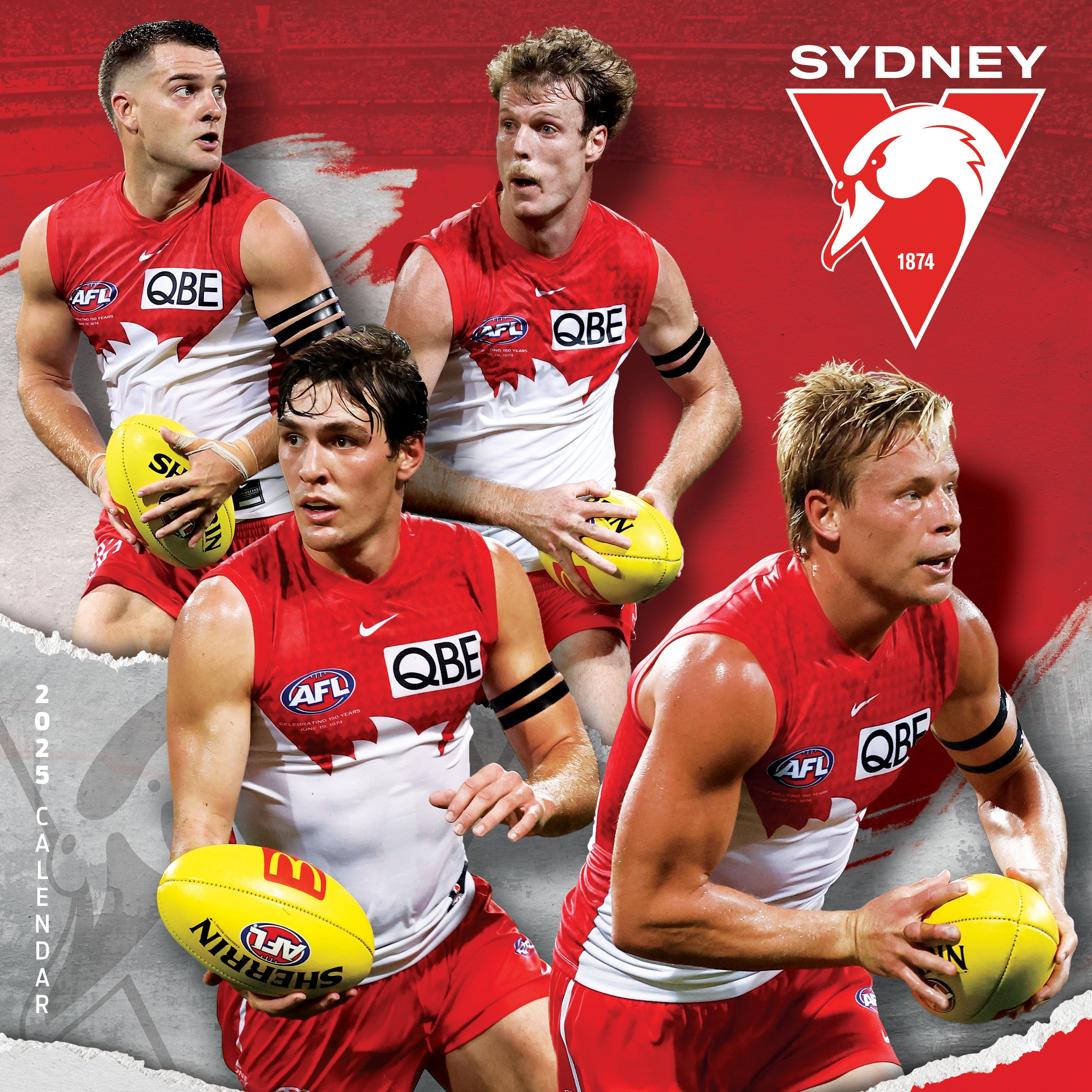 2025 AFL Sydney Swans - Square Wall Calendar