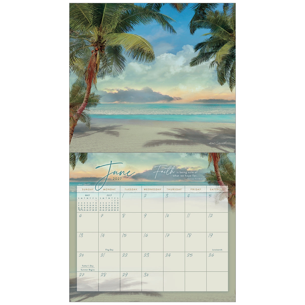 2027 Seaside Serenity - Deluxe Wall Calendar by Mike Calascibetta