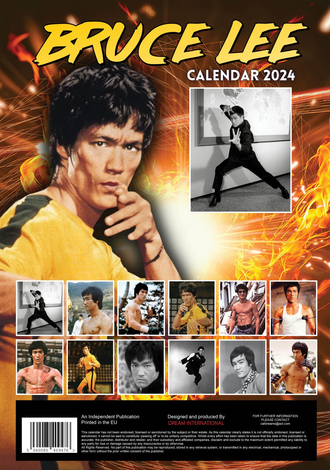 2024 Bruce Lee A3 Wall Calendar Hollywood Idols Calendars By Call