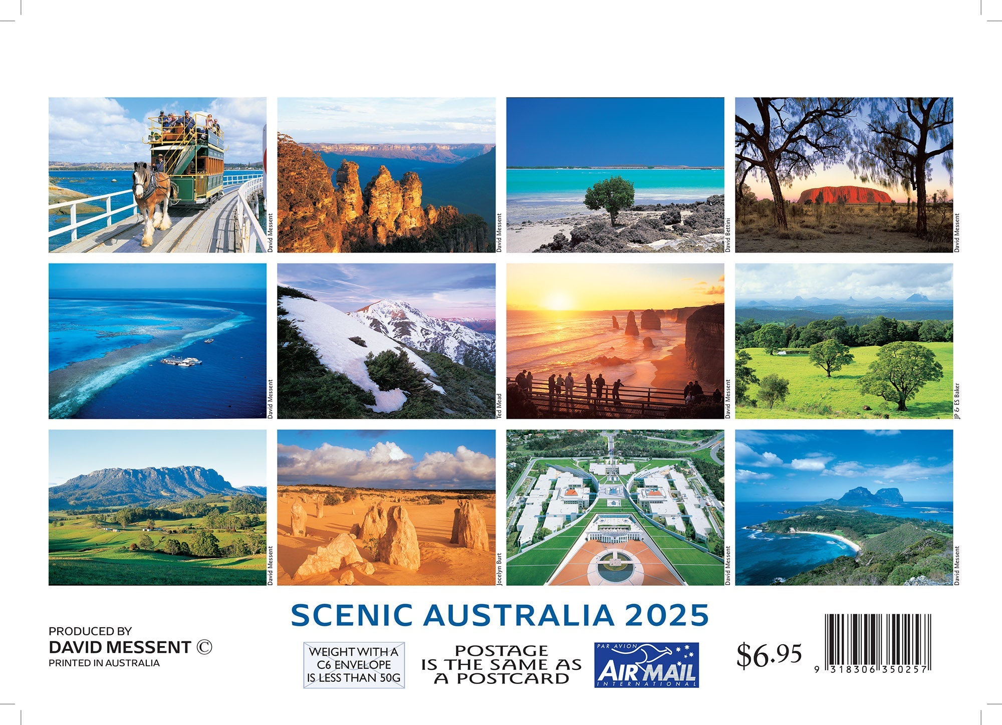2025 Mini Scenic Australia By David Messent - Mini Pocket Calendar