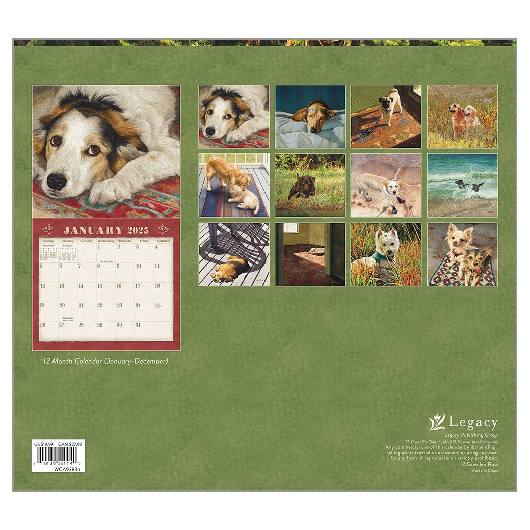 2025 Legacy Dogs We Love - Deluxe Wall Calendar