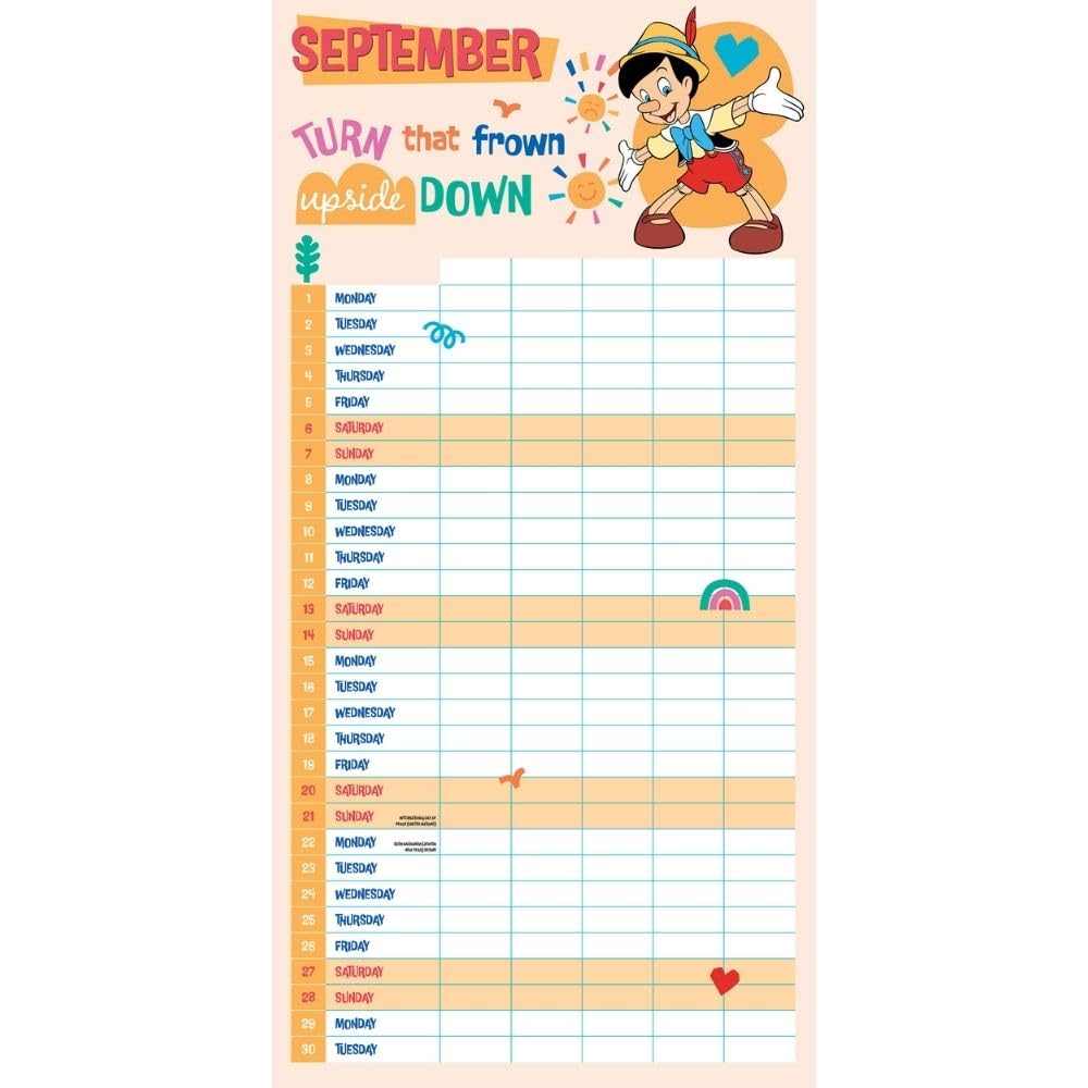 2025 Disney Classics Family Organiser - Square Wall Calendar