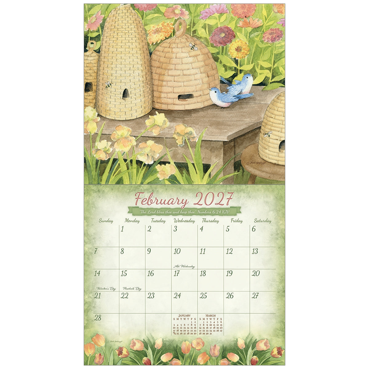 2027 Daily Grace - Deluxe Wall Calendar by Bob Fairbough