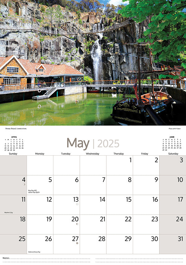 2025 Around Tasmania By Artique - Horizontal Wall Calendar