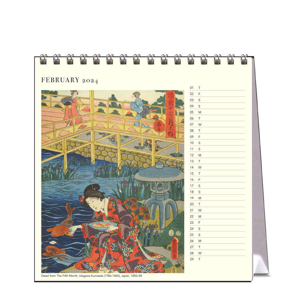 2024 Japanese Woodblock Prints Desk Easel Calendar Art Calendars