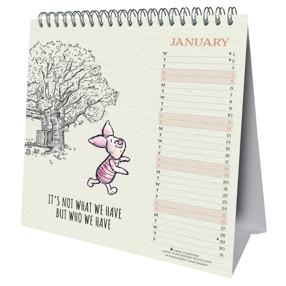 2025 Winnie The Pooh - Desk Easel Calendar