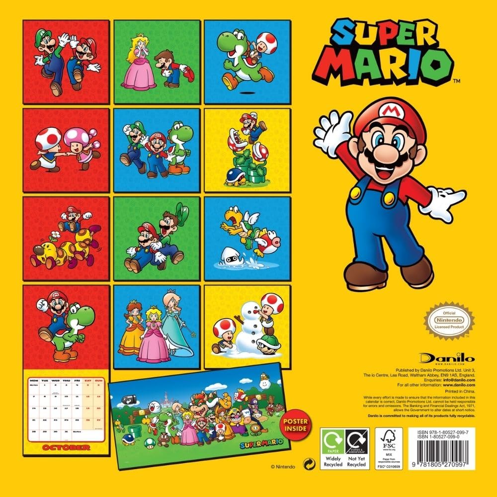 2024 Super Mario - Square Wall Calendar  SOLD OUT