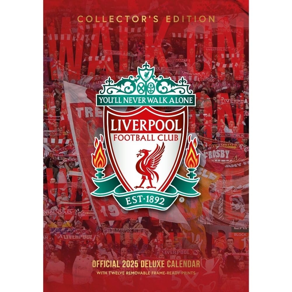 2025 Liverpool Fc - A3 Deluxe Wall Calendar