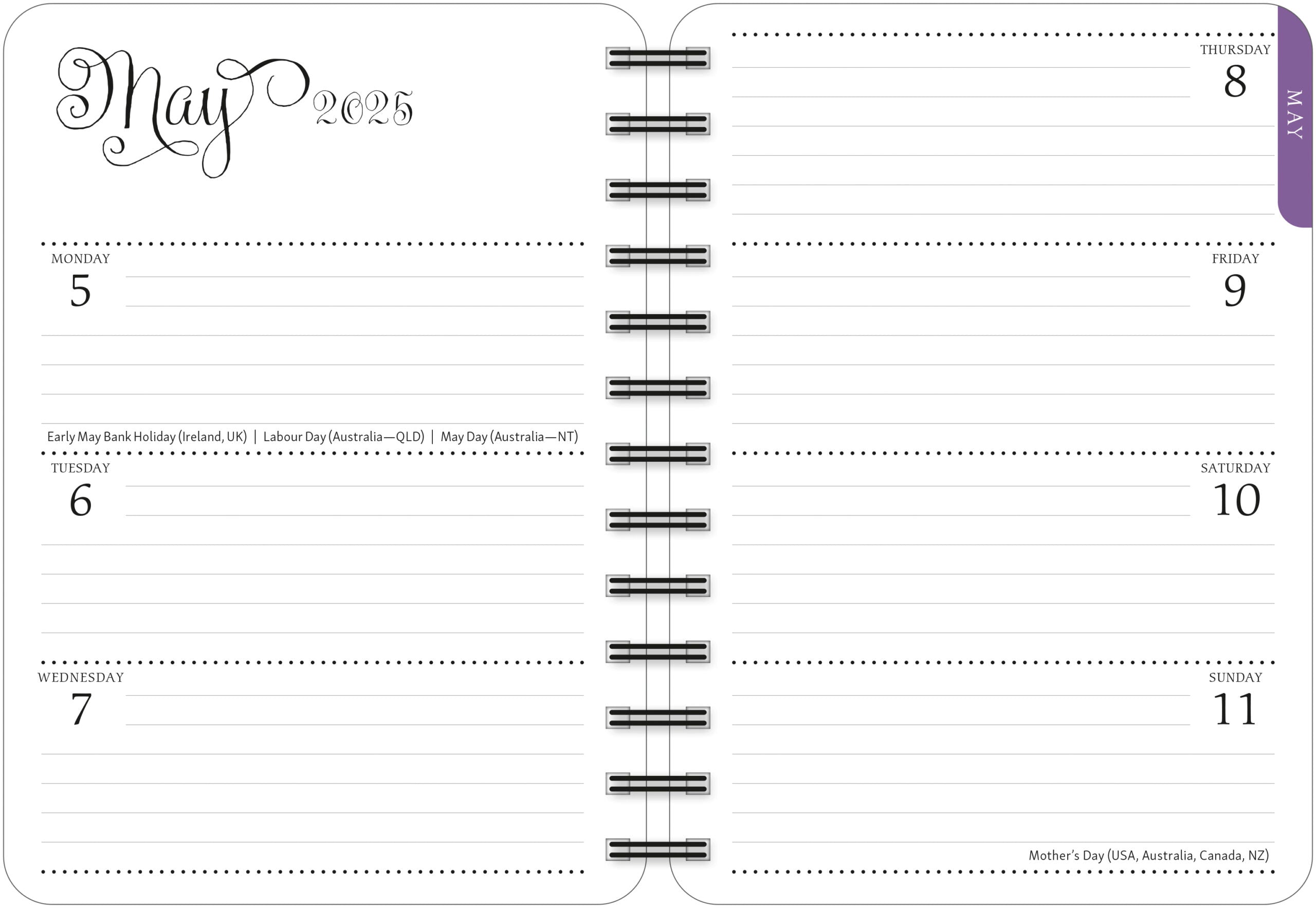 2025 Flora & Fauna - Monthly & Weekly Diary/Planner