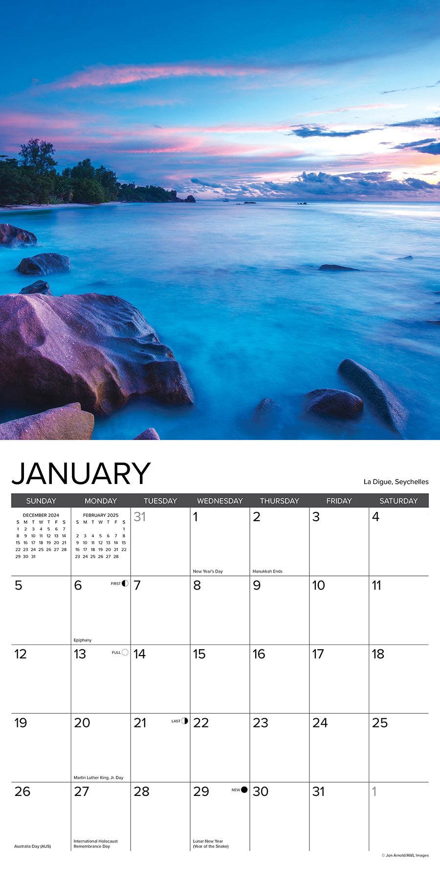 2025 Ah, The Beach! - Square Wall Calendar