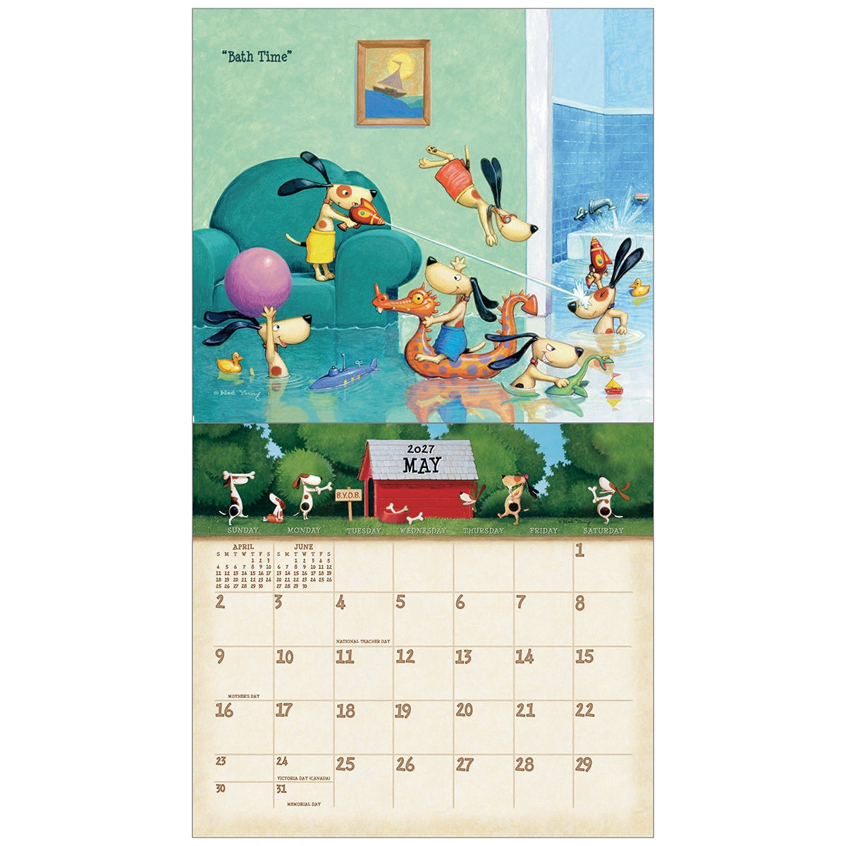 2027 A Dog's Life - Deluxe Wall Calendar by Ben Young