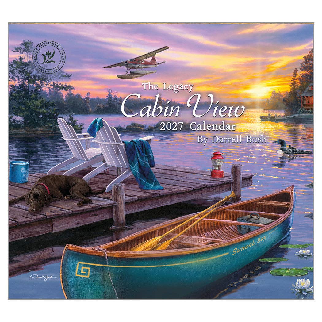 2027 Cabin View - Deluxe Wall Calendar by Dan DiPaolo