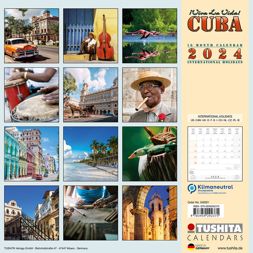2024 Viva la viva! Cuba - Square Wall Calendar