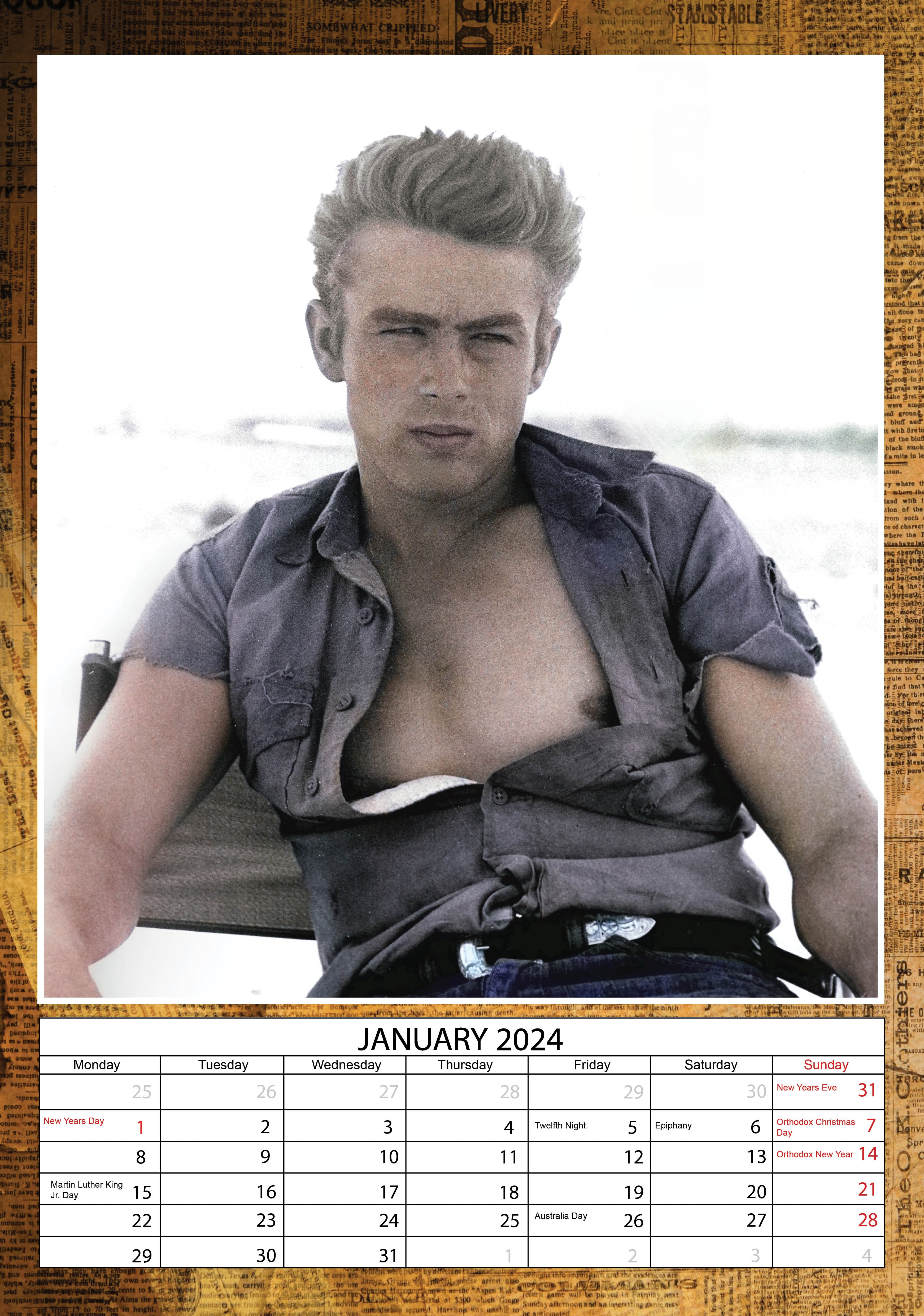2024 James Dean - A3 Wall Calendar