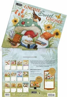 2025 LANG Gnome Sweet Gnome By Susan Winget - Deluxe Wall Calendar