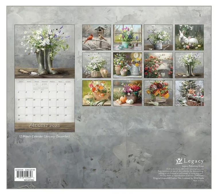 2025 Legacy In The Garden - Deluxe Wall Calendar