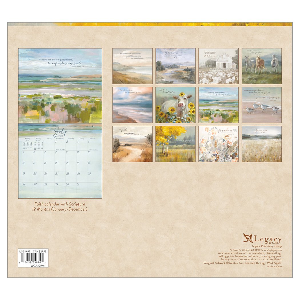 2026 Legacy Light Gently Falling - Deluxe Wall Calendar