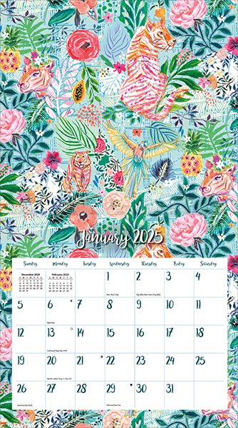 2025 LANG Lush Life By Jeanetta Gonzales - Deluxe Wall Calendar