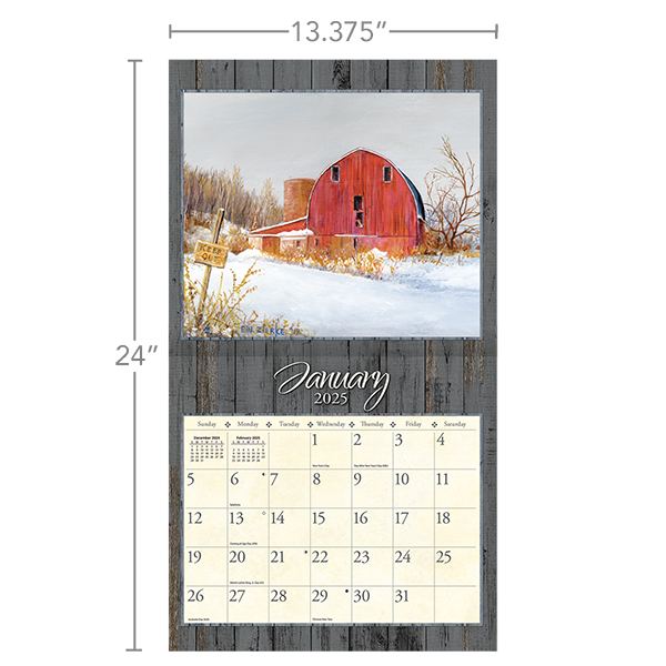 2025 LANG On The Farm - Deluxe Wall Calendar