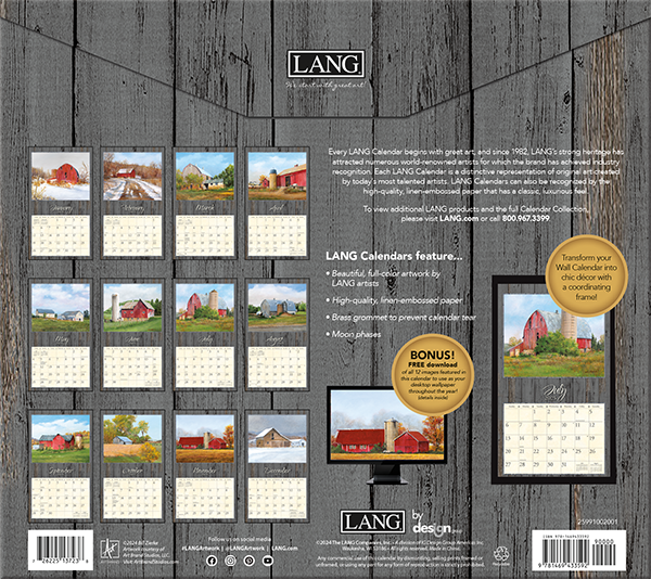 2025 LANG On The Farm - Deluxe Wall Calendar