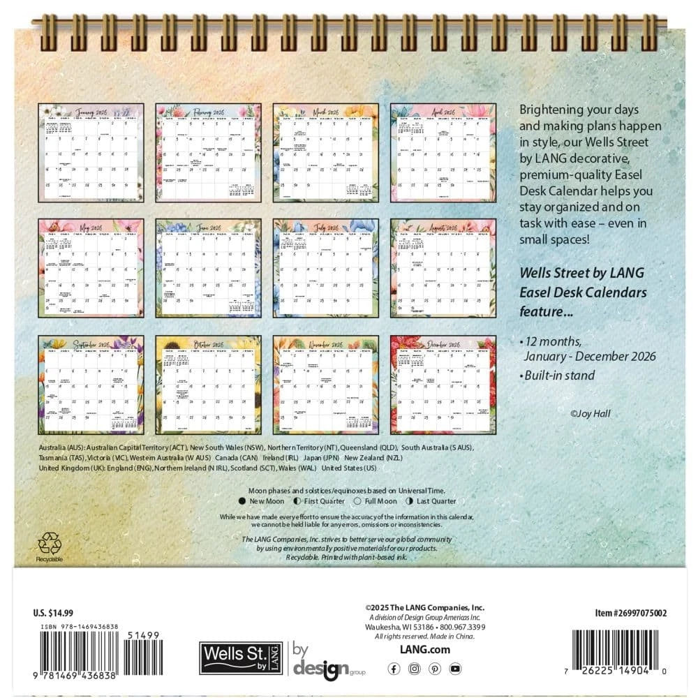 2026 LANG Country Pleasures - Desk Easel Calendar
